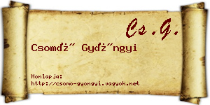 Csomó Gyöngyi névjegykártya