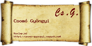 Csomó Gyöngyi névjegykártya